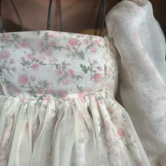 Beautiful, REVERSIBLE, summer picnic puff! - Picture 4 of 10